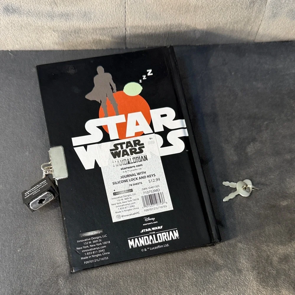 Star Wars Black and Green Mandalorian Journal with Lock